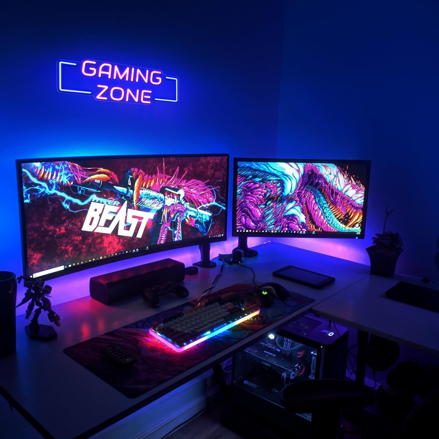Gaming Zone Neon Sign USB LED  - огляд і ціна Esports Gaming Room