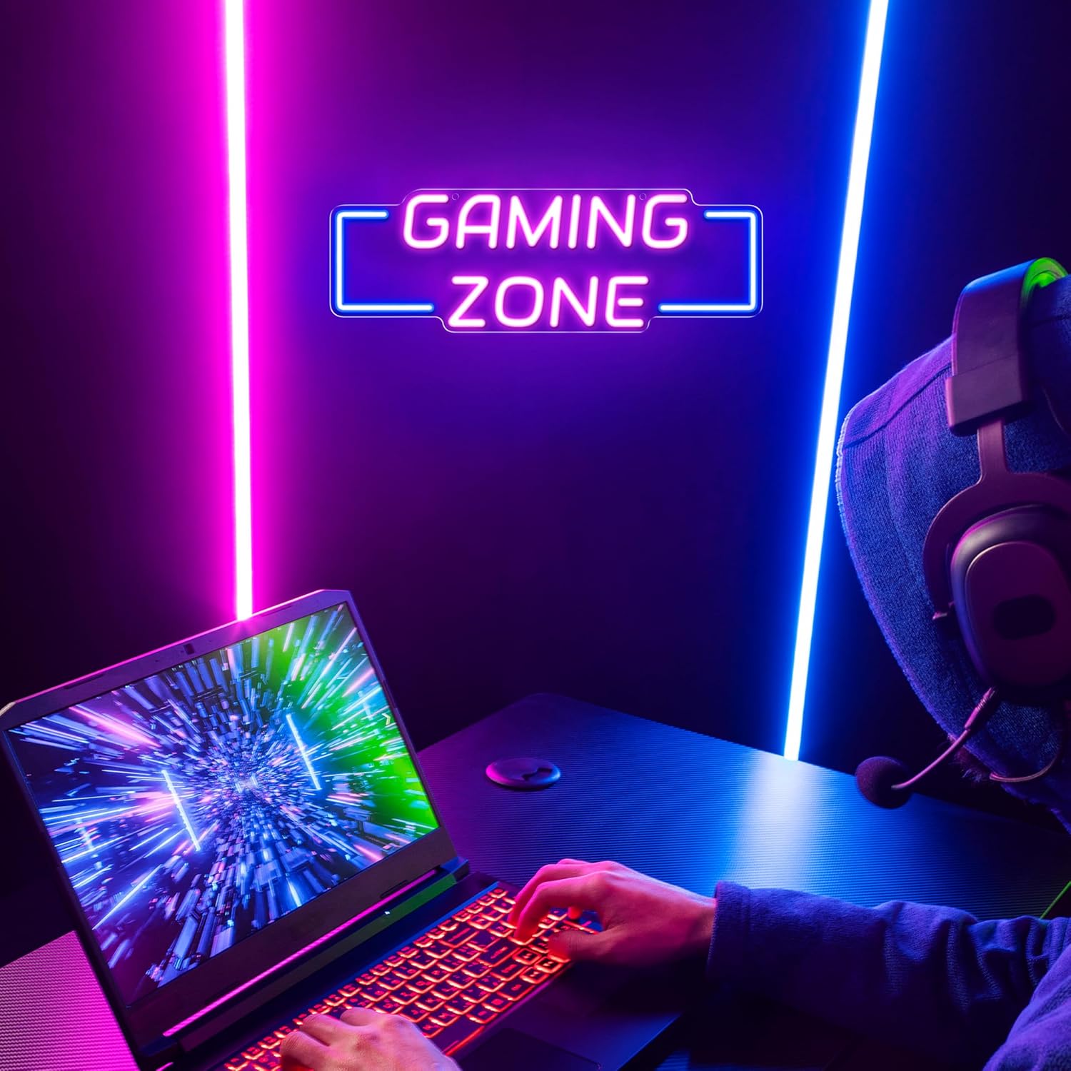 Gaming Zone Neon Sign USB LED  - огляд і ціна Esports Gaming Room