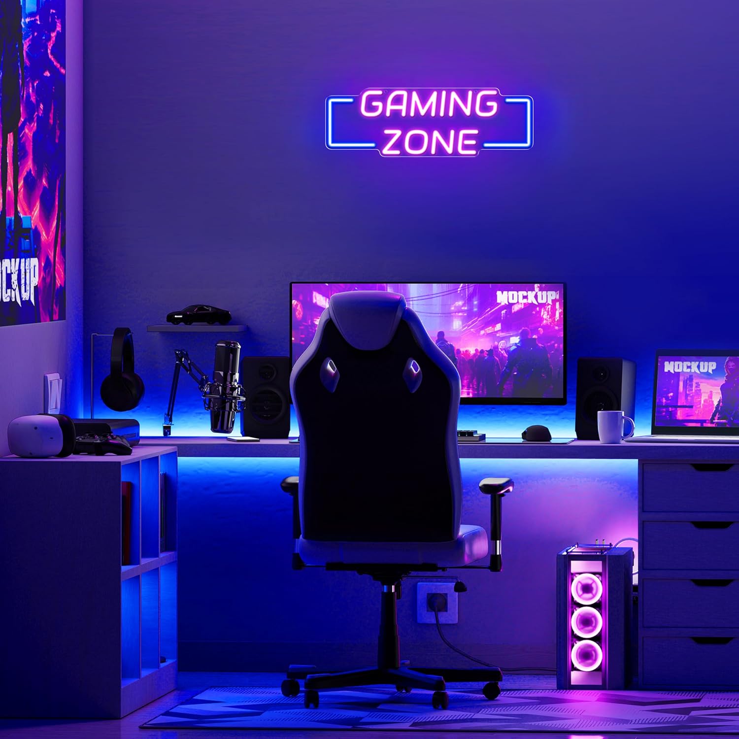 Gaming Zone Neon Sign USB LED  - огляд і ціна Esports Gaming Room