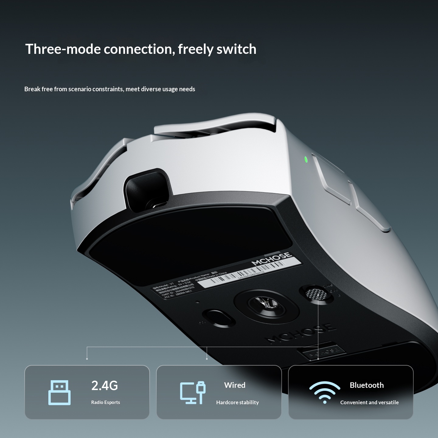 MCHOSE V7 Tri‑Mode Wireless Ga - огляд і ціна Esports Gaming Setup