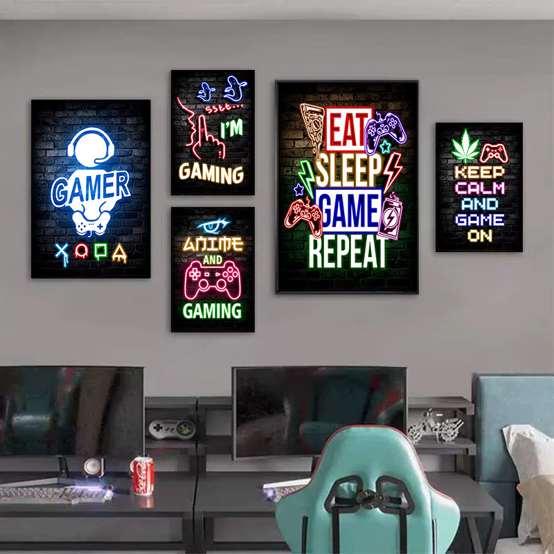 1pc Frameless Canvas Painting  - огляд і ціна Esports Gaming Room