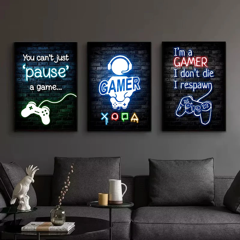 1pc Frameless Canvas Painting  - огляд і ціна Esports Gaming Room