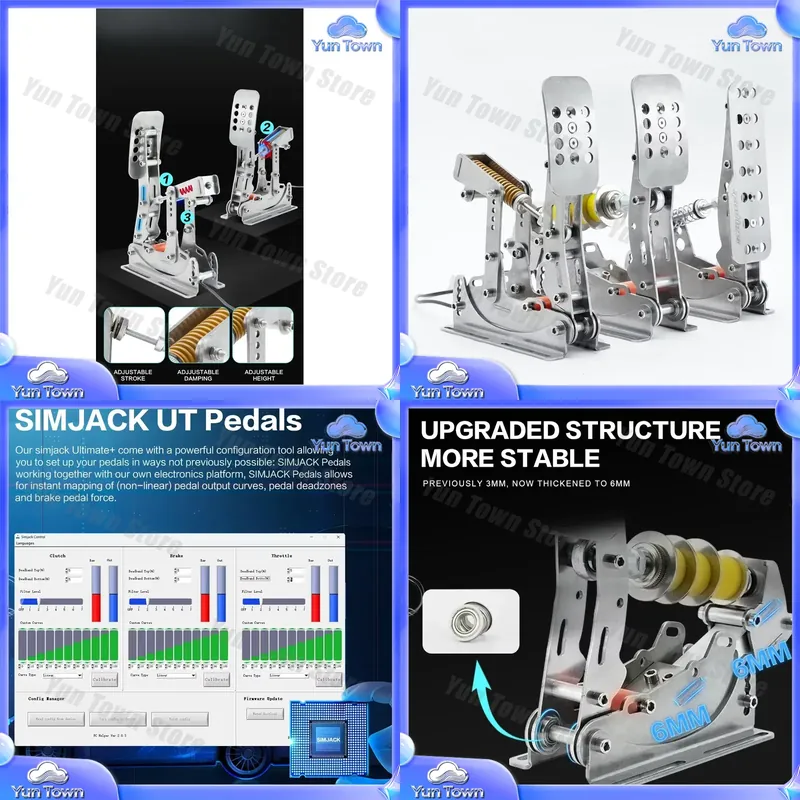 Simjack NEW UT Pedals for PC S - огляд і ціна Esports Gaming Setup