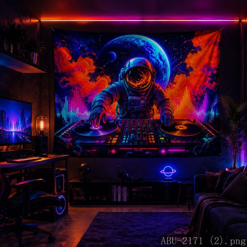 Space Astronaut Disc Tapestry  - огляд і ціна Esports Gaming Bar