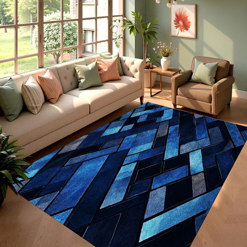 Nordic Blue Geometric Patchwor - огляд і ціна Esports Gaming Room
