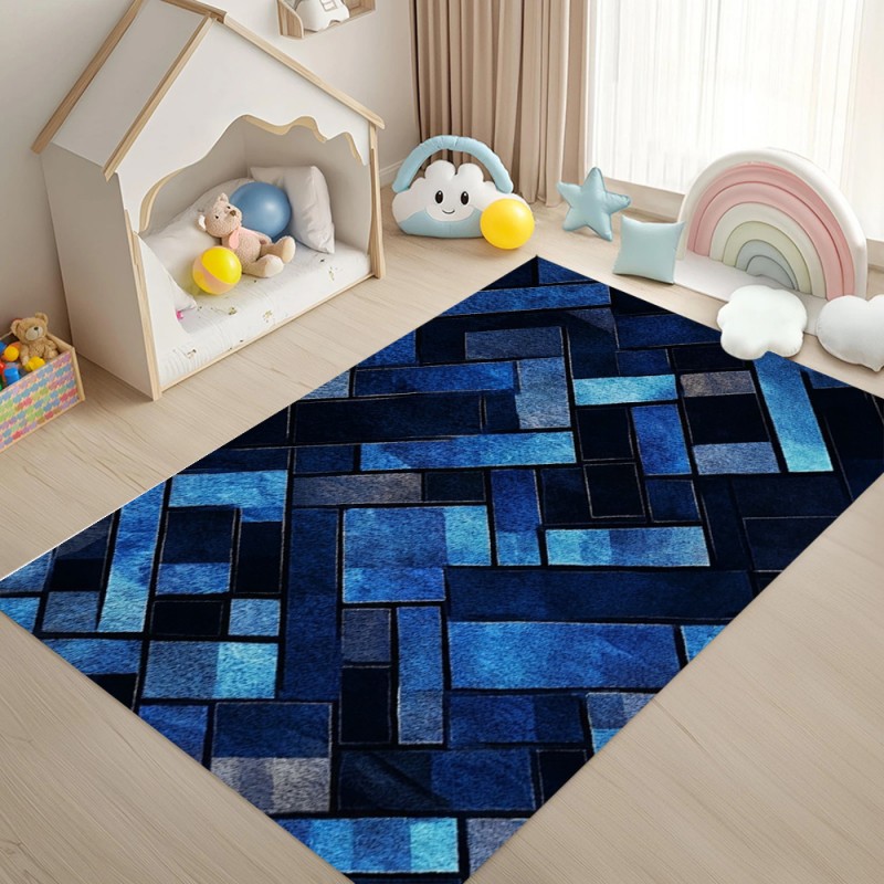 Nordic Blue Geometric Patchwor - огляд і ціна Esports Gaming Room